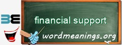 WordMeaning blackboard for financial support